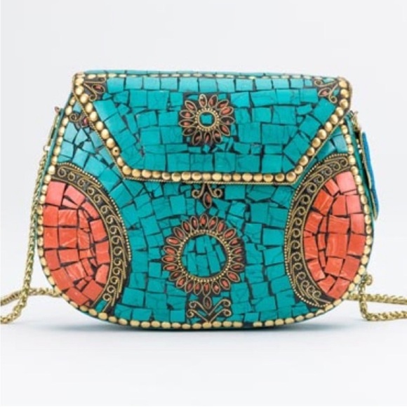 Ramla Jewel Bag Mosaic Tiles Handmade in Morocco - Picture 2 of 10